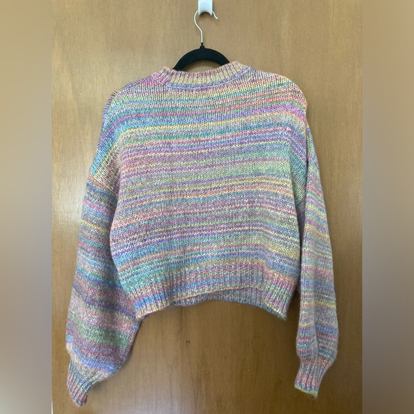Urban Outfitters Rainbow Balloon Sleeve Sweater S - Picture 5 of 11